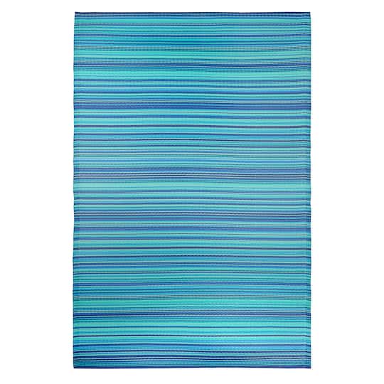 Blue &#x26; Purple Striped Outdoor Rug by Ashland&#xAE;, 4ft. x 6ft.